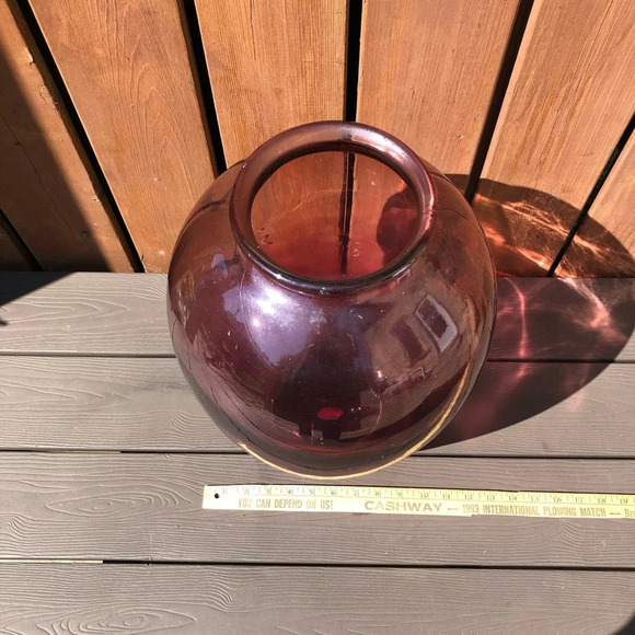 XL Amethyst Glass Floor Vase - Picture 5 of 5